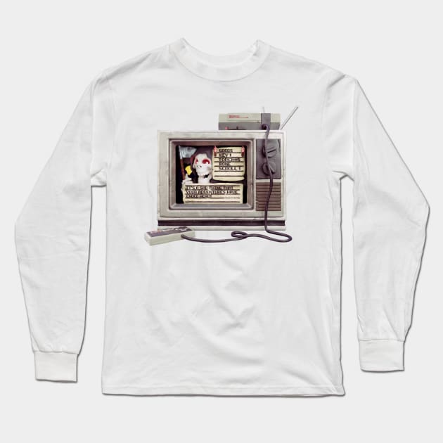 Shadowgate Game Over Retro TV Long Sleeve T-Shirt by Kinpraw